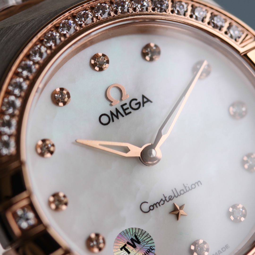 Omega Tw 28 mm quartz Original Mold Opening. 1 Movement 2quartz 3watch Strap Logo 18k 4watch Case ,waterproof 5 6 Air 7