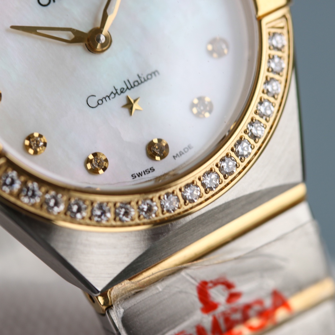 Omega Tw 28 mm quartz Original Mold Opening. 1 Movement 2quartz 3watch Strap Logo 18k 4watch Case ,waterproof 5 6 Air 7