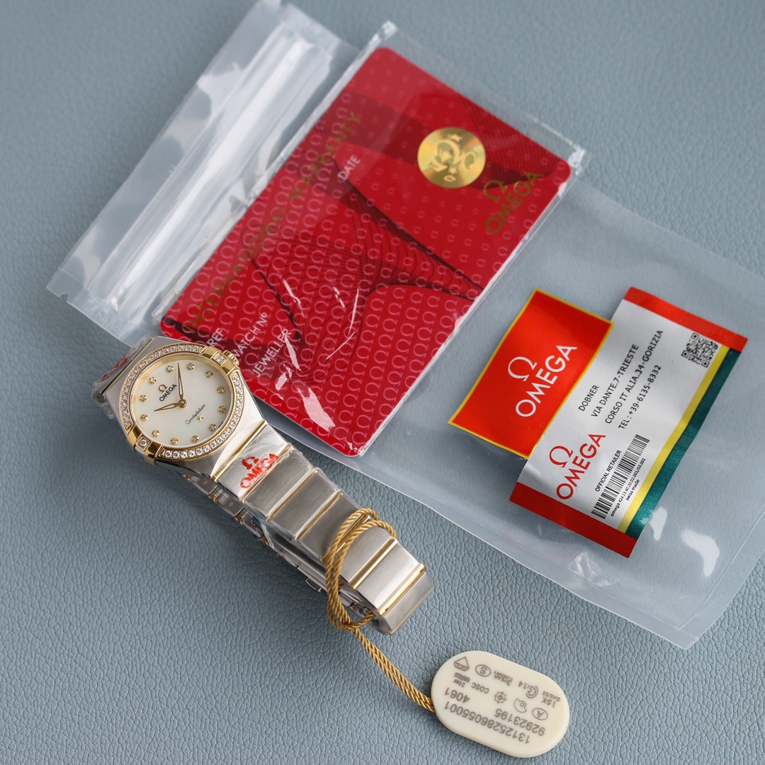 Omega Tw 28 mm quartz Original Mold Opening. 1 Movement 2quartz 3watch Strap Logo 18k 4watch Case ,waterproof 5 6 Air 7