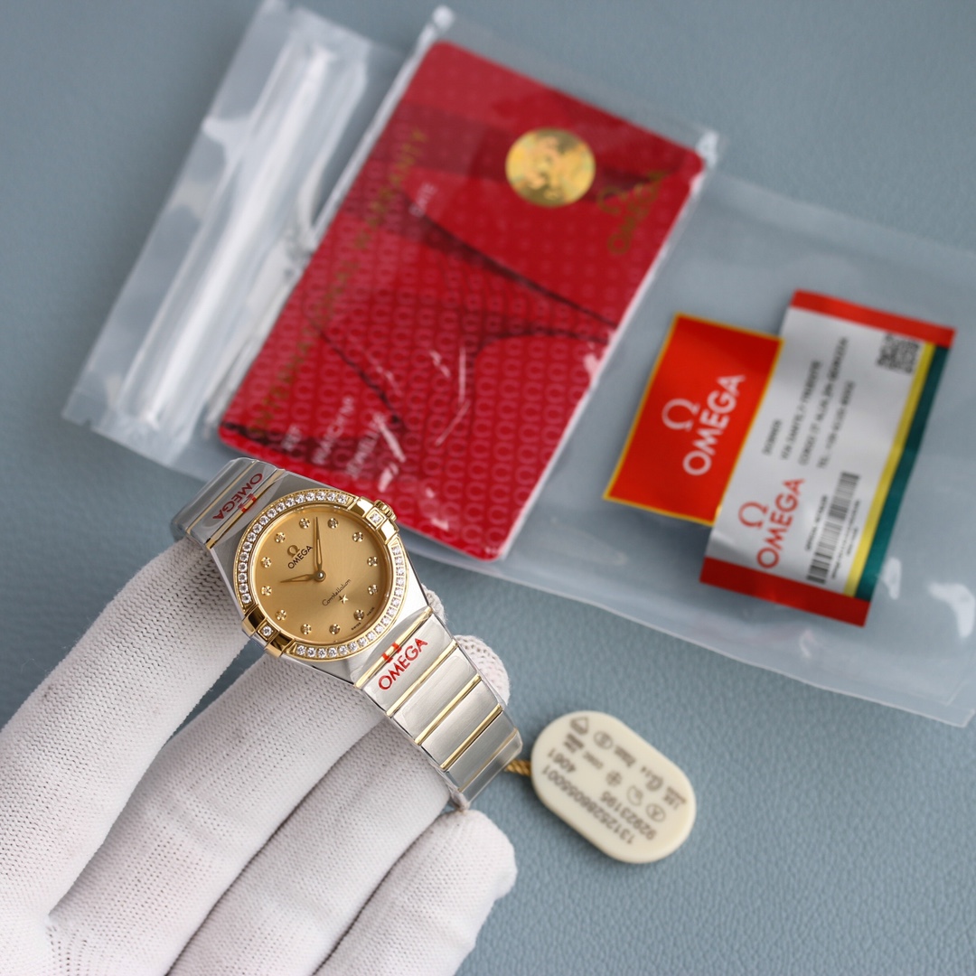 Omega Tw 28 mm quartz Original Mold Opening. 1 Movement 2quartz 3watch Strap Logo 18k 4watch Case ,waterproof 5 6 Air 7