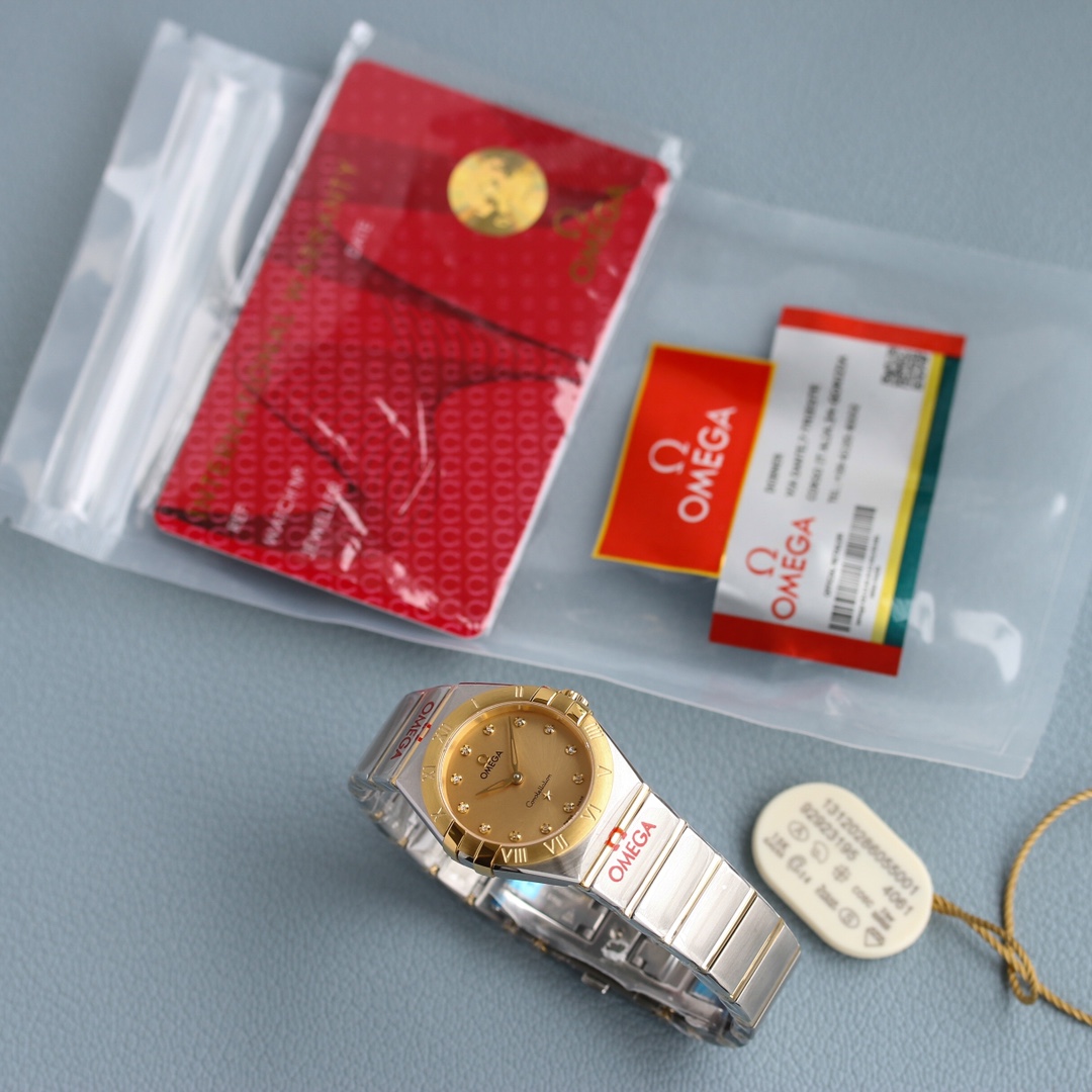 Omega Tw 28 mm quartz Original Mold Opening. 1 Movement 2quartz 3watch Strap Logo 18k 4watch Case ,waterproof 5 6 Air 7