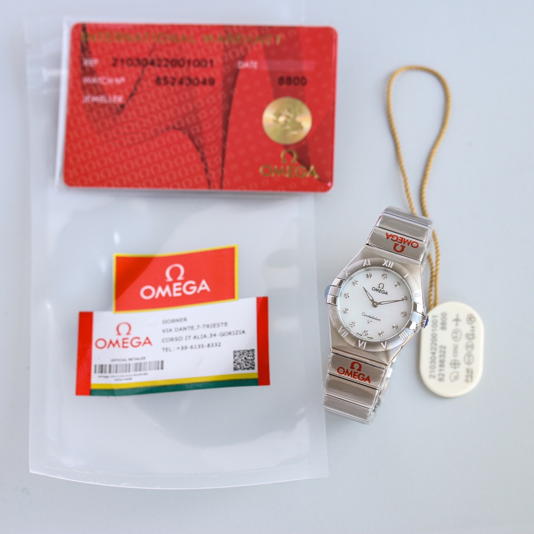 Omega Tw 28 mm quartz Original Mold Opening. 1 Movement 2quartz 3watch Strap Logo 18k 4watch Case ,waterproof 5 6 Air 7