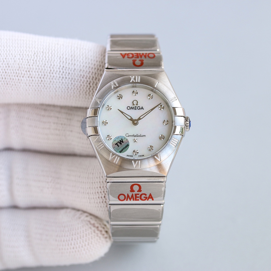 Omega Tw 28 mm quartz Original Mold Opening. 1 Movement 2quartz 3watch Strap Logo 18k 4watch Case ,waterproof 5 6 Air 7