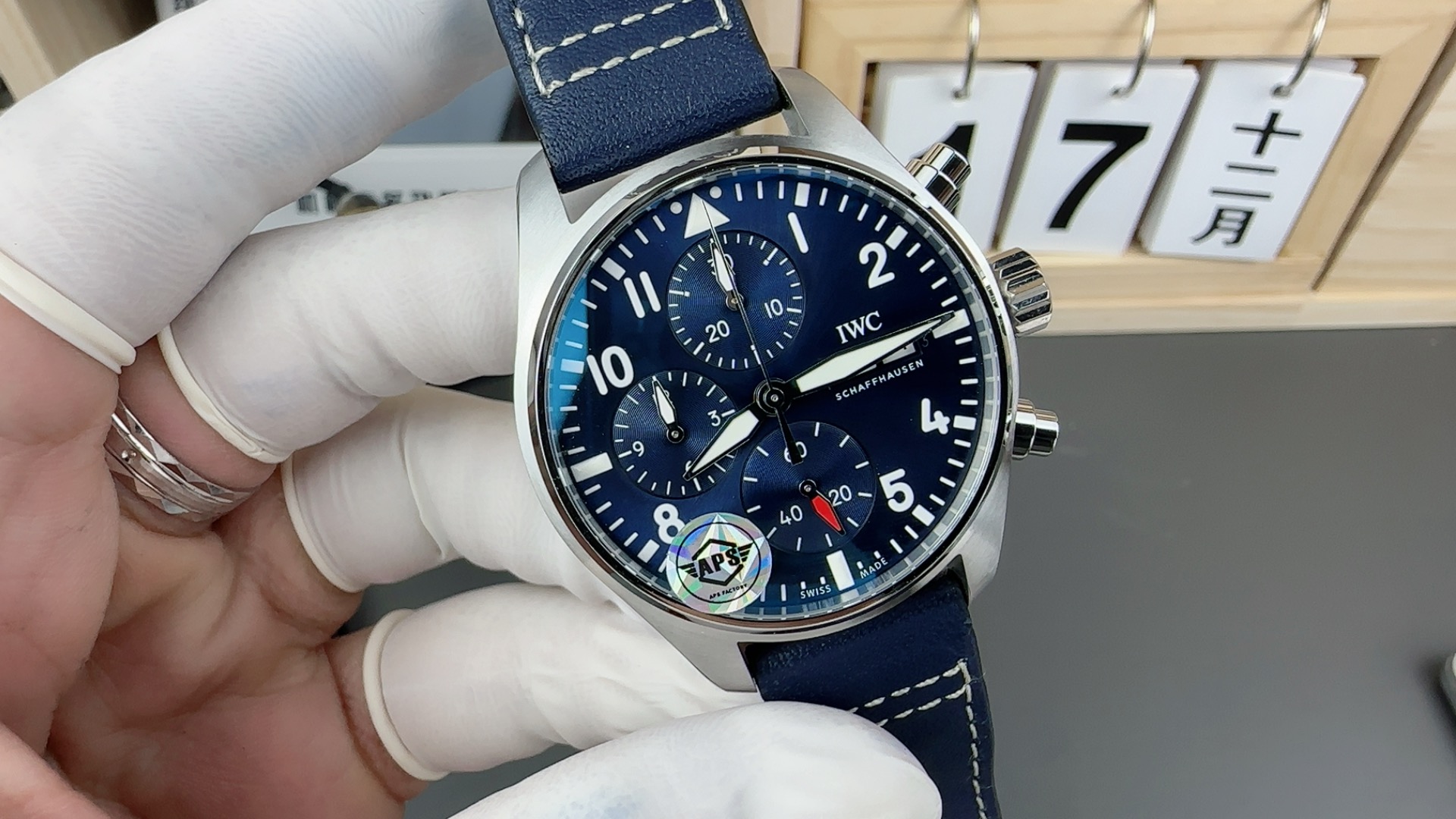 Iwc Aps Chronograph iwcp 1930 Watch Case, 1 Mold Opening,3d 2 Strap:aps Opening Strap New Style ,steel Strapwatch Clasp 3 Dial:aps Dial Sizeluminouswatch Hands, 4 Movement:aps Cal.69385 ,231 8 7750 11