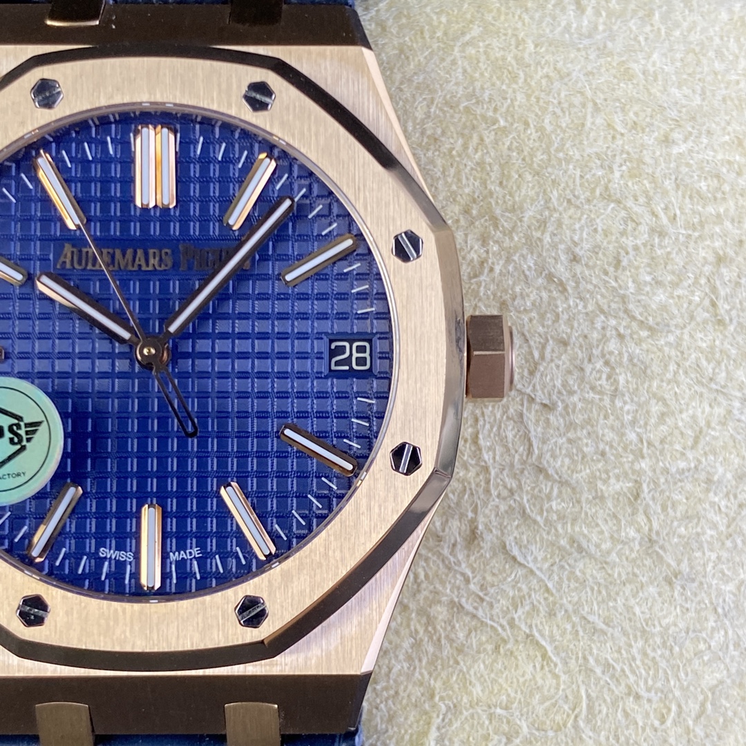 Audemars Piguet Aps 15510ap50 ,rose Gold Plated 4302 Movement, 72 --rose ,size 41x10.4 Watch Case .steel Strap Dial