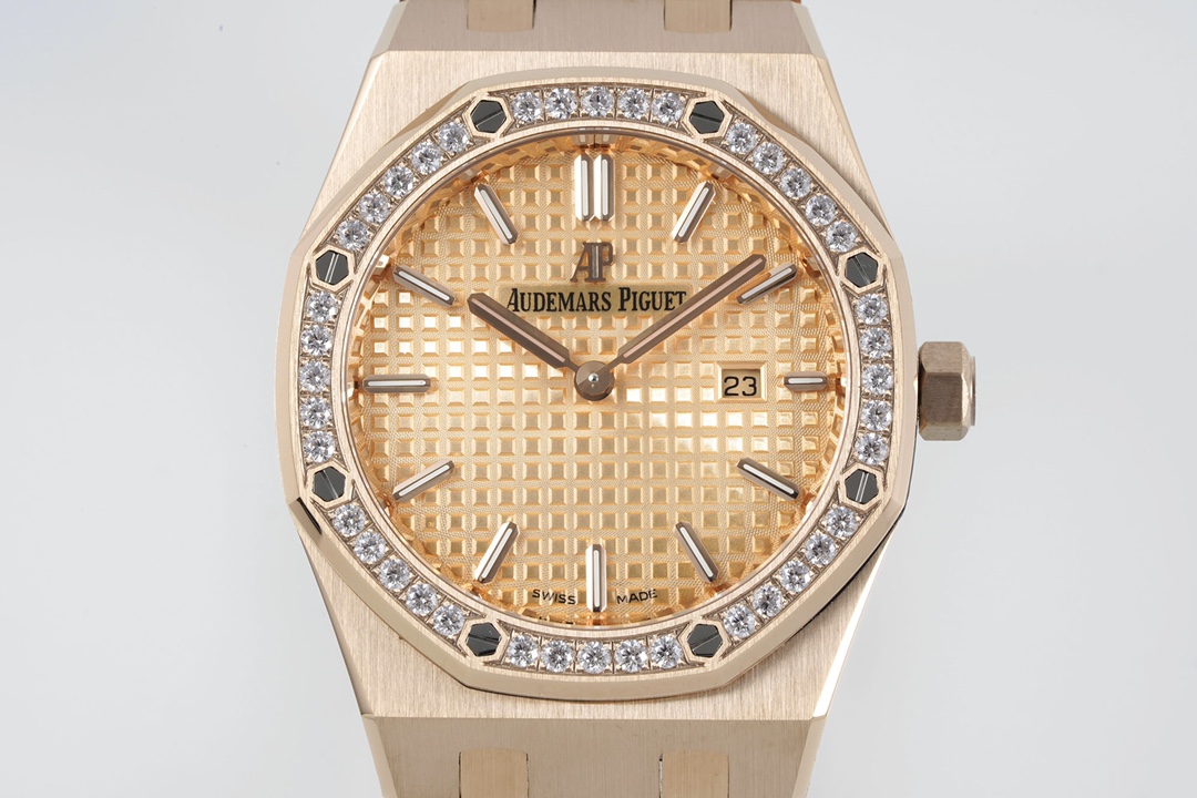 Audemars Piguet Zf Piguetaudemars 67651orwomensquartz Mold Opening, Cnc .watch Casediameter33 mm Case Strap Clasp Dial grande Tapisserie Hands, Date Display royal Oak Etaquartzmovement