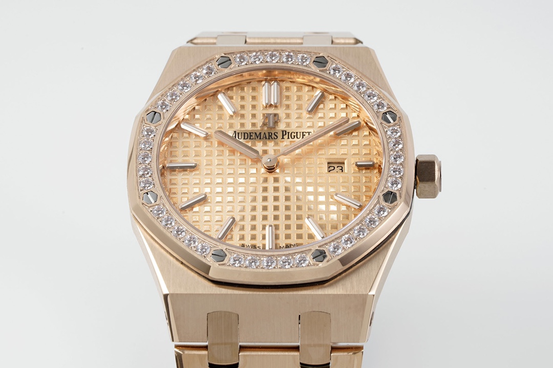 Audemars Piguet Zf Piguetaudemars 67651orwomensquartz Mold Opening, Cnc .watch Casediameter33 mm Case Strap Clasp Dial grande Tapisserie Hands, Date Display royal Oak Etaquartzmovement