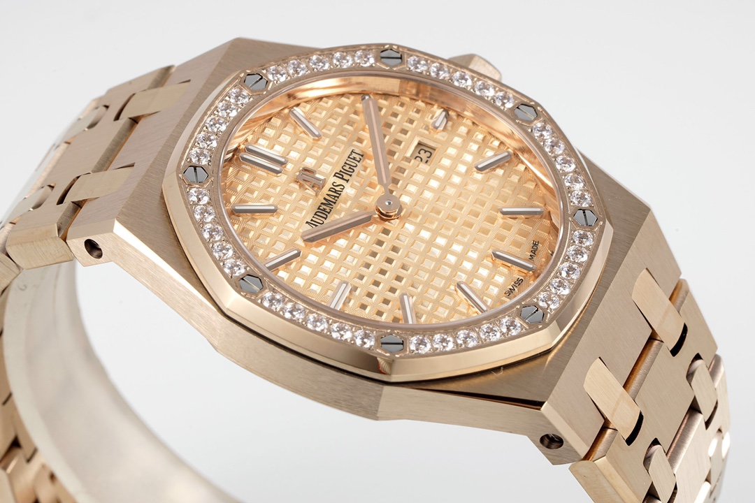 Audemars Piguet Zf Piguetaudemars 67651orwomensquartz Mold Opening, Cnc .watch Casediameter33 mm Case Strap Clasp Dial grande Tapisserie Hands, Date Display royal Oak Etaquartzmovement