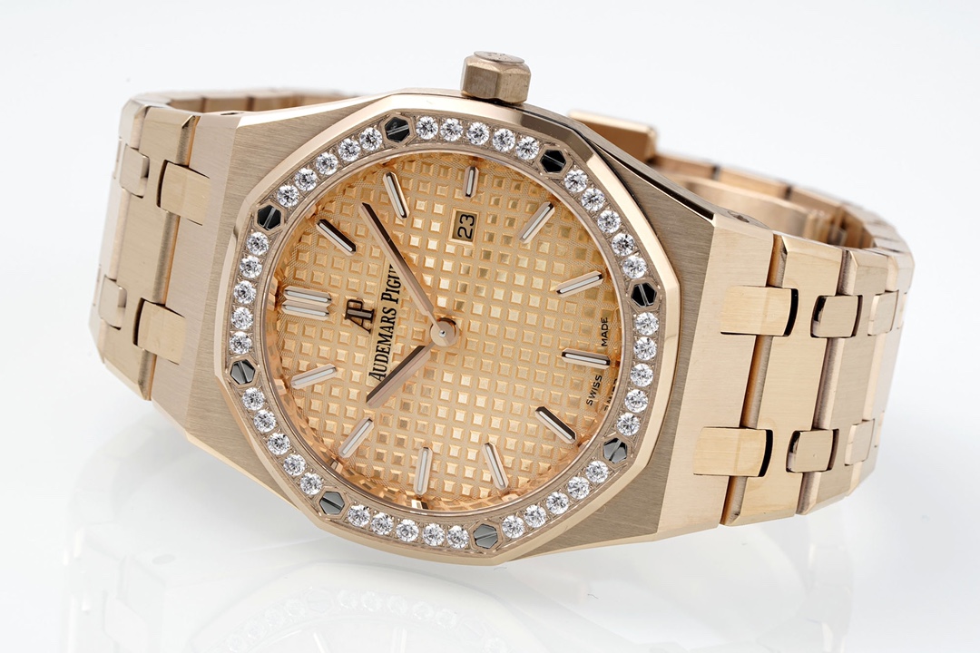 Audemars Piguet Zf Piguetaudemars 67651orwomensquartz Mold Opening, Cnc .watch Casediameter33 mm Case Strap Clasp Dial grande Tapisserie Hands, Date Display royal Oak Etaquartzmovement