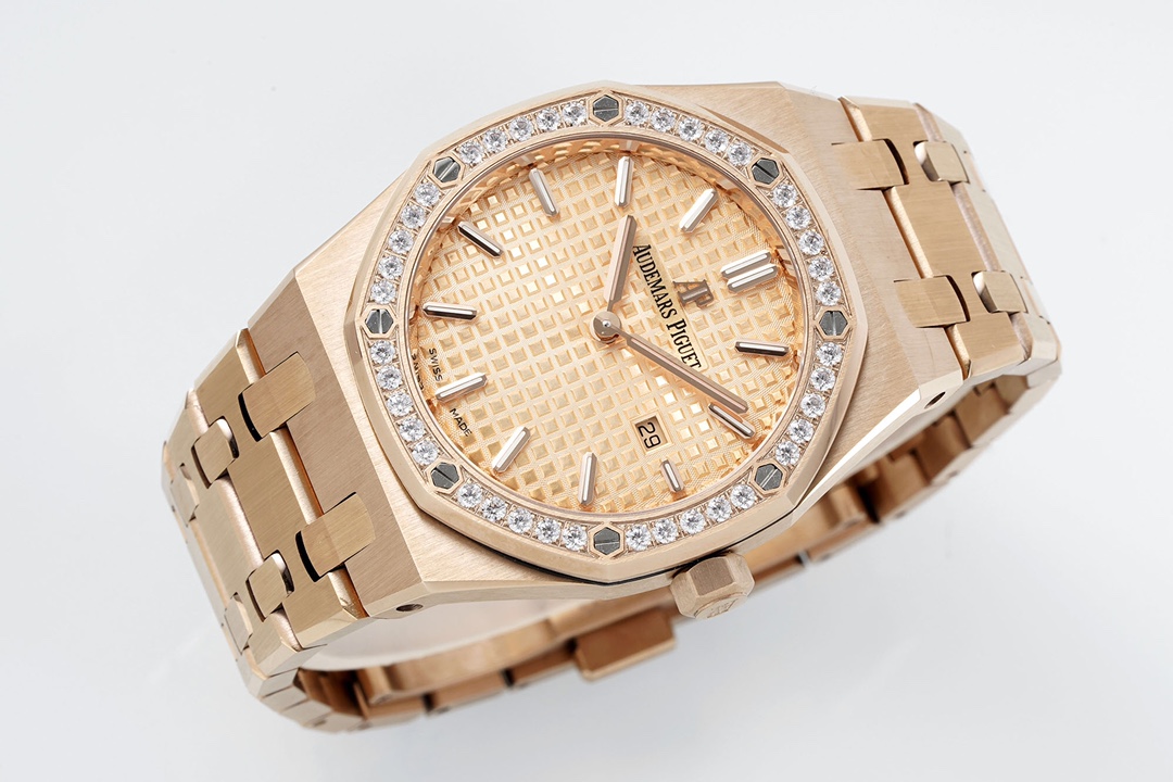 Audemars Piguet Zf Piguetaudemars 67651orwomensquartz Mold Opening, Cnc .watch Casediameter33 mm Case Strap Clasp Dial grande Tapisserie Hands, Date Display royal Oak Etaquartzmovement