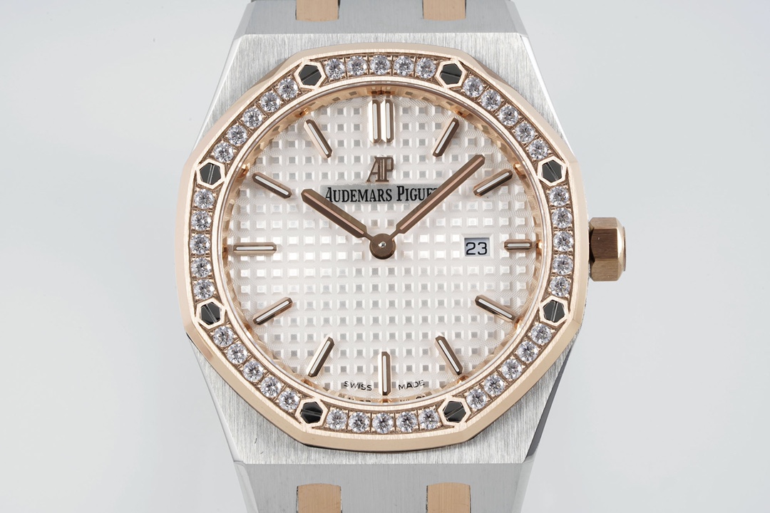 Audemars Piguet Zf Piguetaudemars 67651orwomensquartz Mold Opening, Cnc .watch Casediameter33 mm Case Strap Clasp Dial grande Tapisserie Hands, Date Display royal Oak Etaquartzmovement