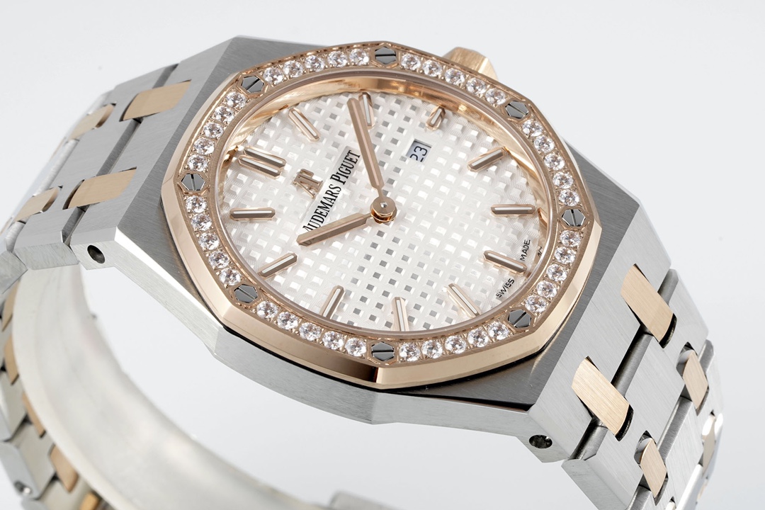 Audemars Piguet Zf Piguetaudemars 67651orwomensquartz Mold Opening, Cnc .watch Casediameter33 mm Case Strap Clasp Dial grande Tapisserie Hands, Date Display royal Oak Etaquartzmovement