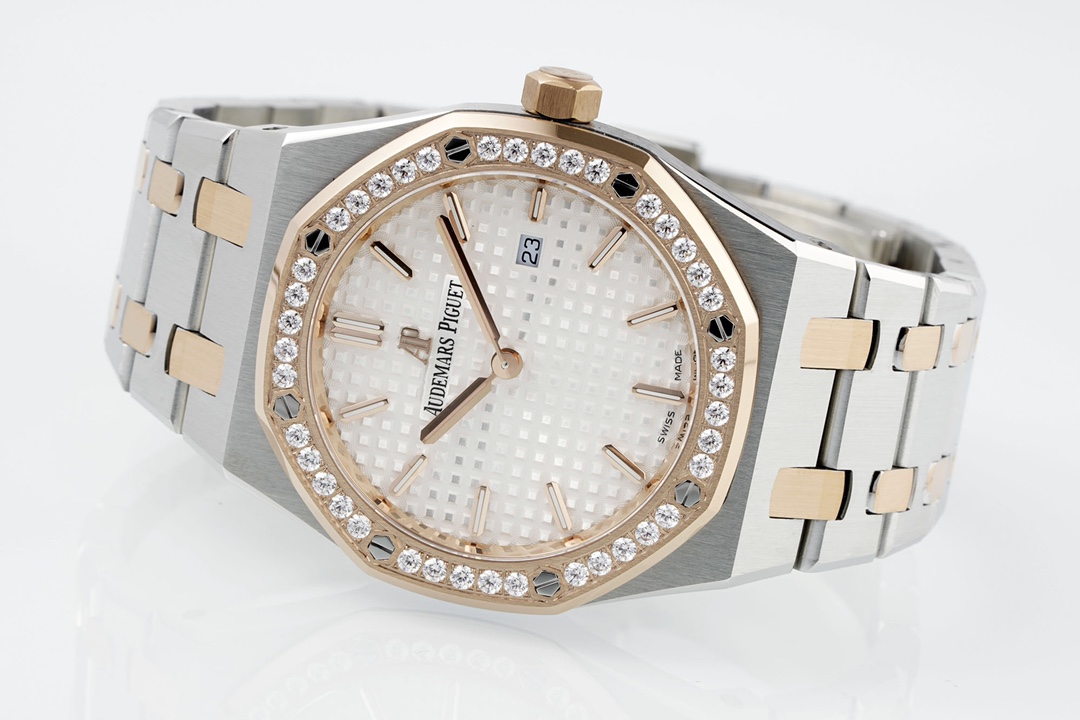 Audemars Piguet Zf Piguetaudemars 67651orwomensquartz Mold Opening, Cnc .watch Casediameter33 mm Case Strap Clasp Dial grande Tapisserie Hands, Date Display royal Oak Etaquartzmovement