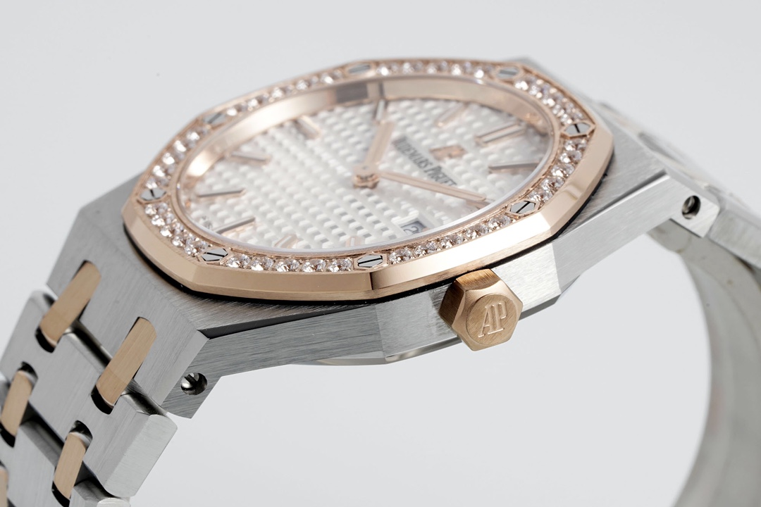 Audemars Piguet Zf Piguetaudemars 67651orwomensquartz Mold Opening, Cnc .watch Casediameter33 mm Case Strap Clasp Dial grande Tapisserie Hands, Date Display royal Oak Etaquartzmovement