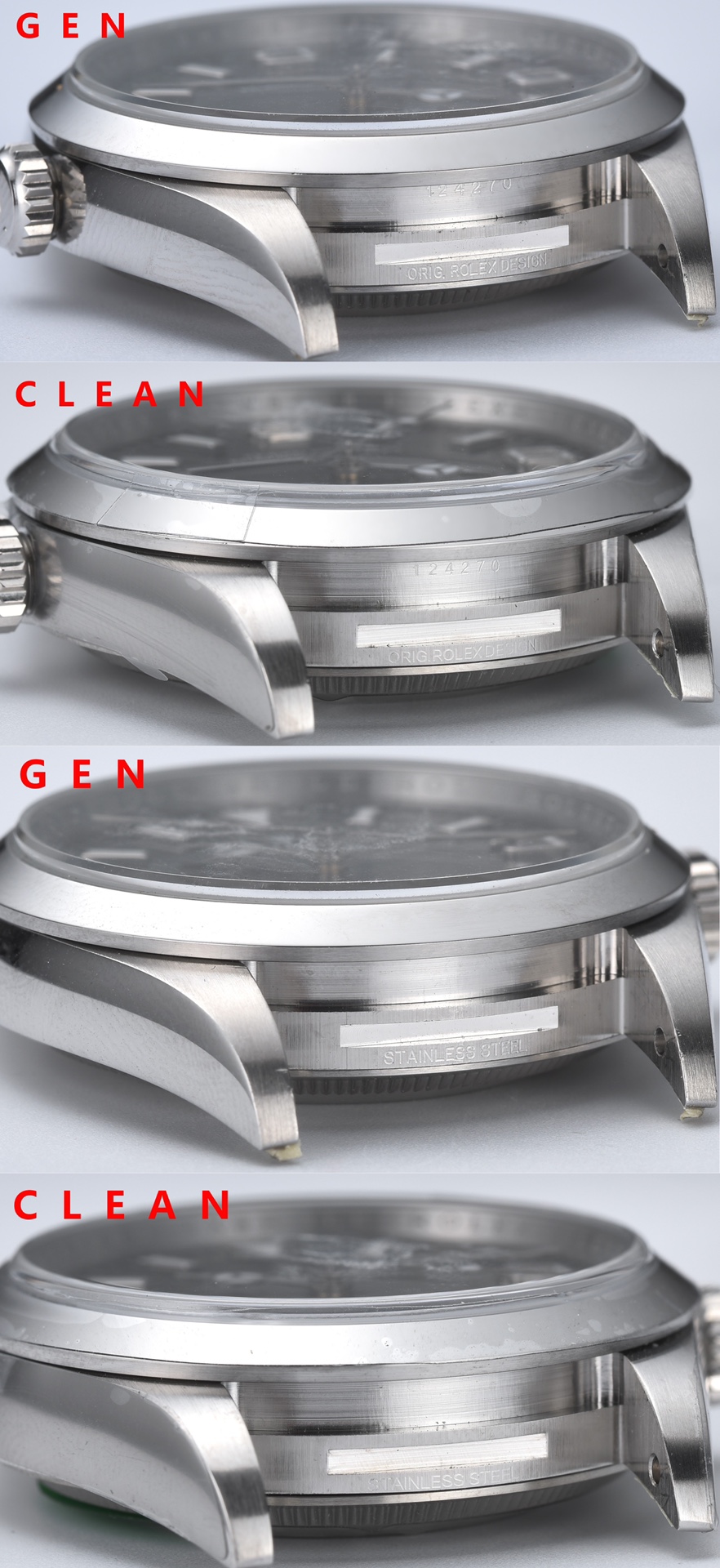 Rolex Clean /c 124270 36 mm Watch Dial Markers, Luminous Hands. C /watch Strap. Mold Opening, / 1
