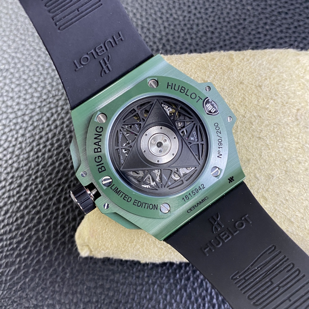 Hublot Bbf Ceramic Big Bang Unico Ceramicwatch Case Hub 1240 Chronographmovement 5 ,3 60 Chronograph, 7750 movement Chronograph30 8 9 Watch Crystal Strap Clasp Colorful Hands 45 mm 100