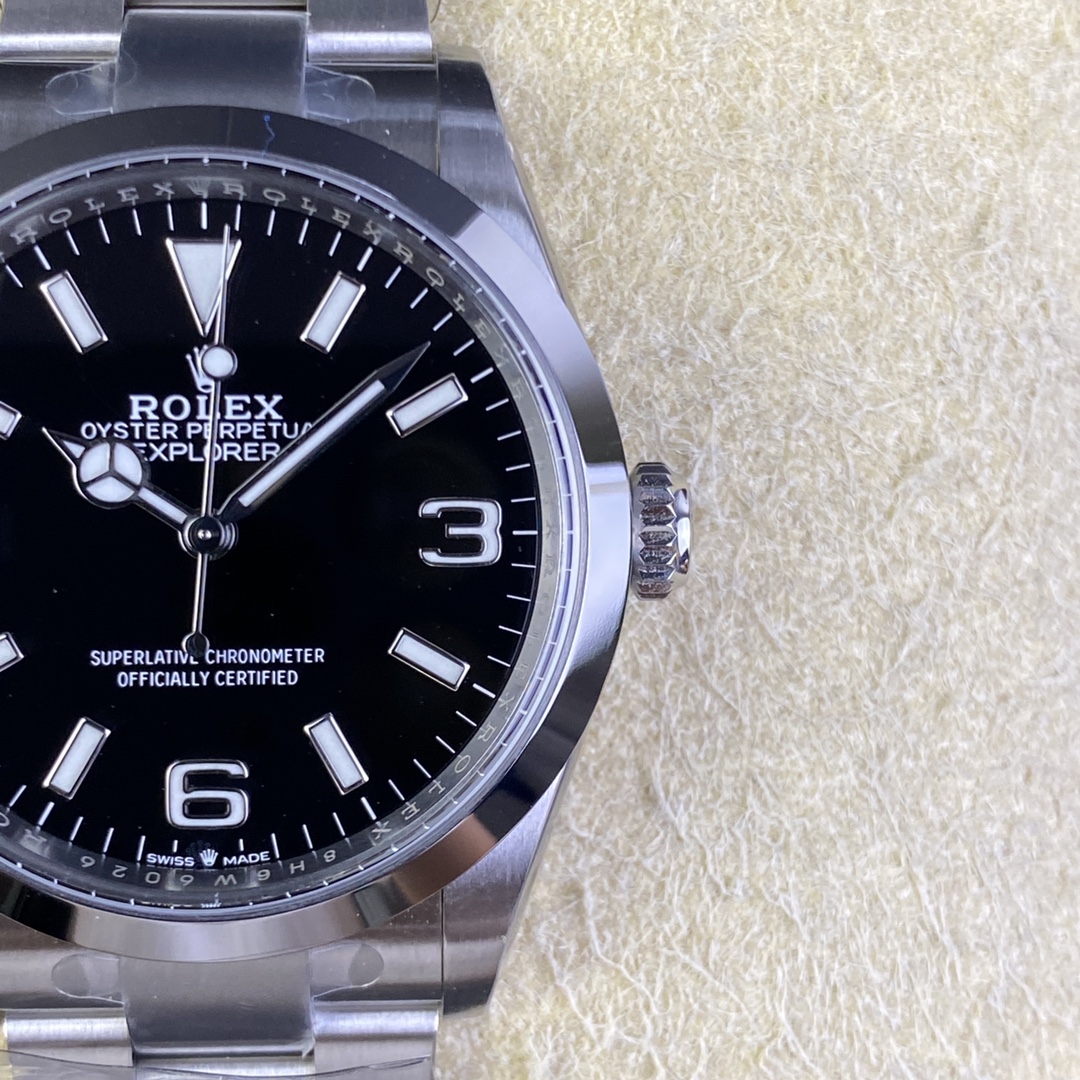 Rolex Clean /c 124270 36 mm Watch Dial Markers, Luminous Hands