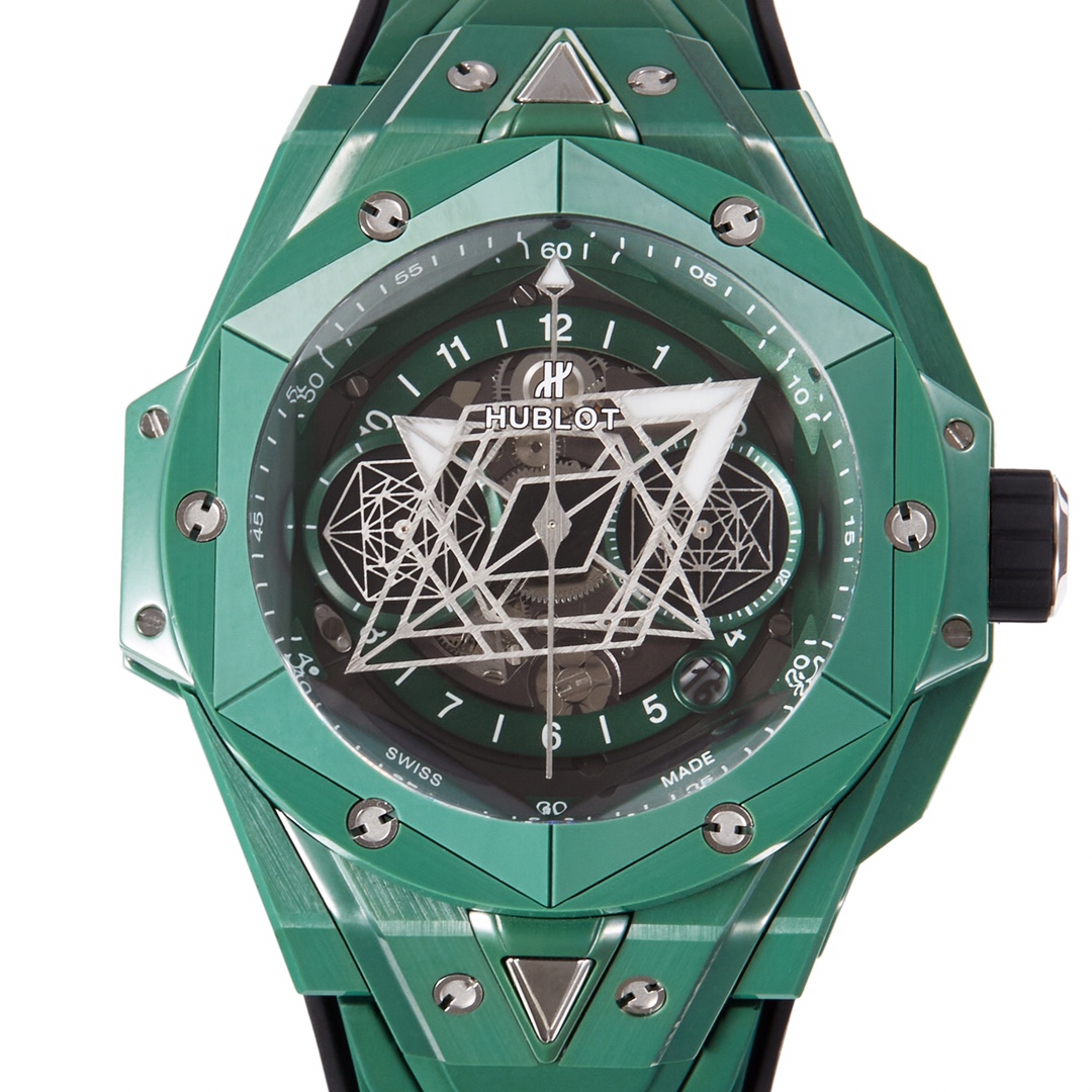 Hublot Bbf Ceramic Big Bang Unico Ceramicwatch Case Hub 1240 Chronographmovement 5 ,3 60 Chronograph, 7750 movement Chronograph30 8 9 Watch Crystal Strap Clasp Colorful Hands 45 mm 100