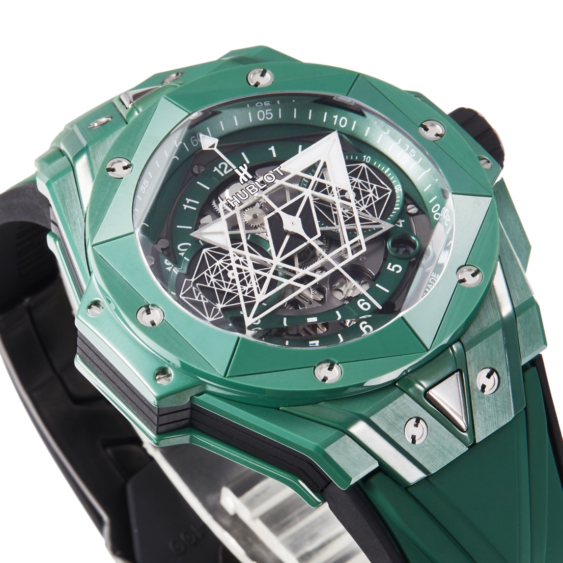 Hublot Bbf Ceramic Big Bang Unico Ceramicwatch Case Hub 1240 Chronographmovement 5 ,3 60 Chronograph, 7750 movement Chronograph30 8 9 Watch Crystal Strap Clasp Colorful Hands 45 mm 100