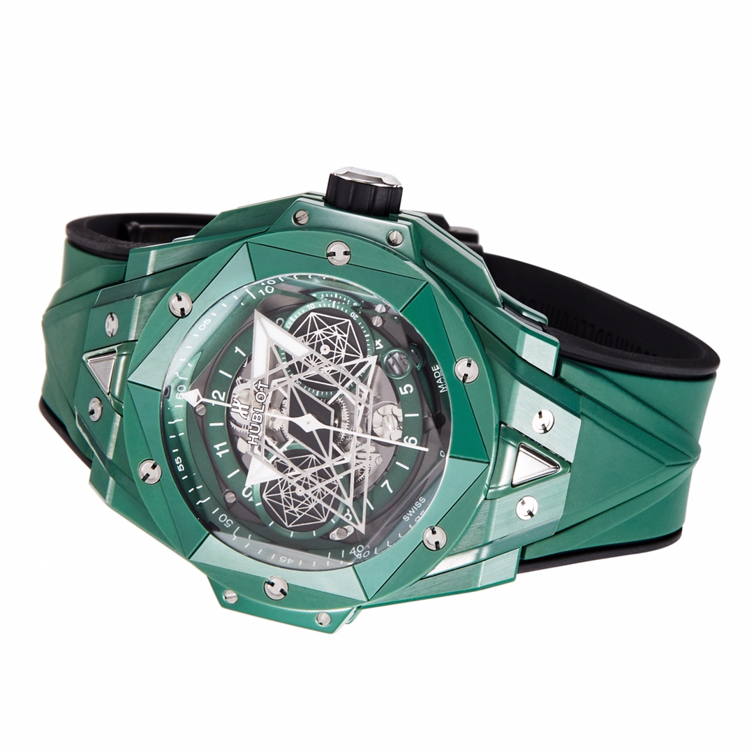 Hublot Bbf Ceramic Big Bang Unico Ceramicwatch Case Hub 1240 Chronographmovement 5 ,3 60 Chronograph, 7750 movement Chronograph30 8 9 Watch Crystal Strap Clasp Colorful Hands 45 mm 100