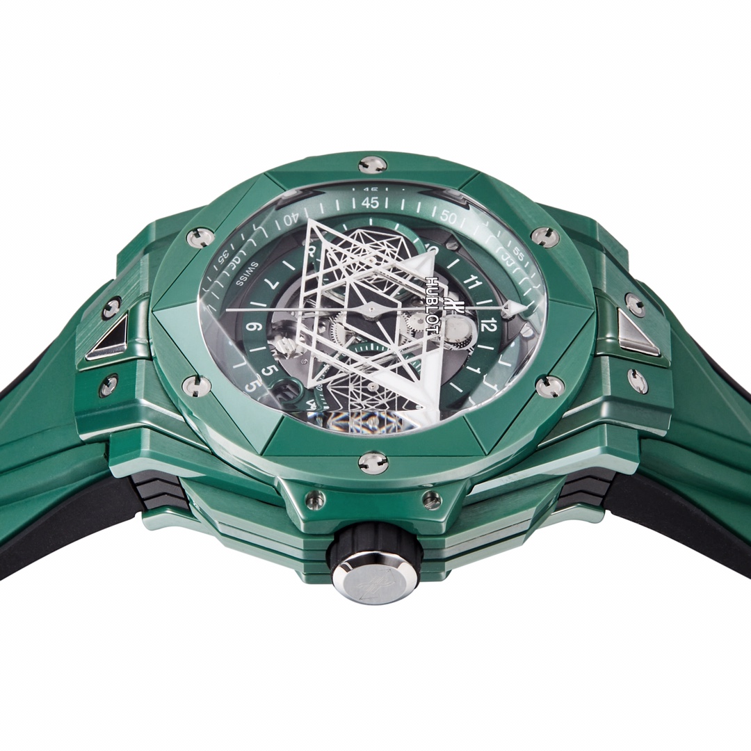 Hublot Bbf Ceramic Big Bang Unico Ceramicwatch Case Hub 1240 Chronographmovement 5 ,3 60 Chronograph, 7750 movement Chronograph30 8 9 Watch Crystal Strap Clasp Colorful Hands 45 mm 100