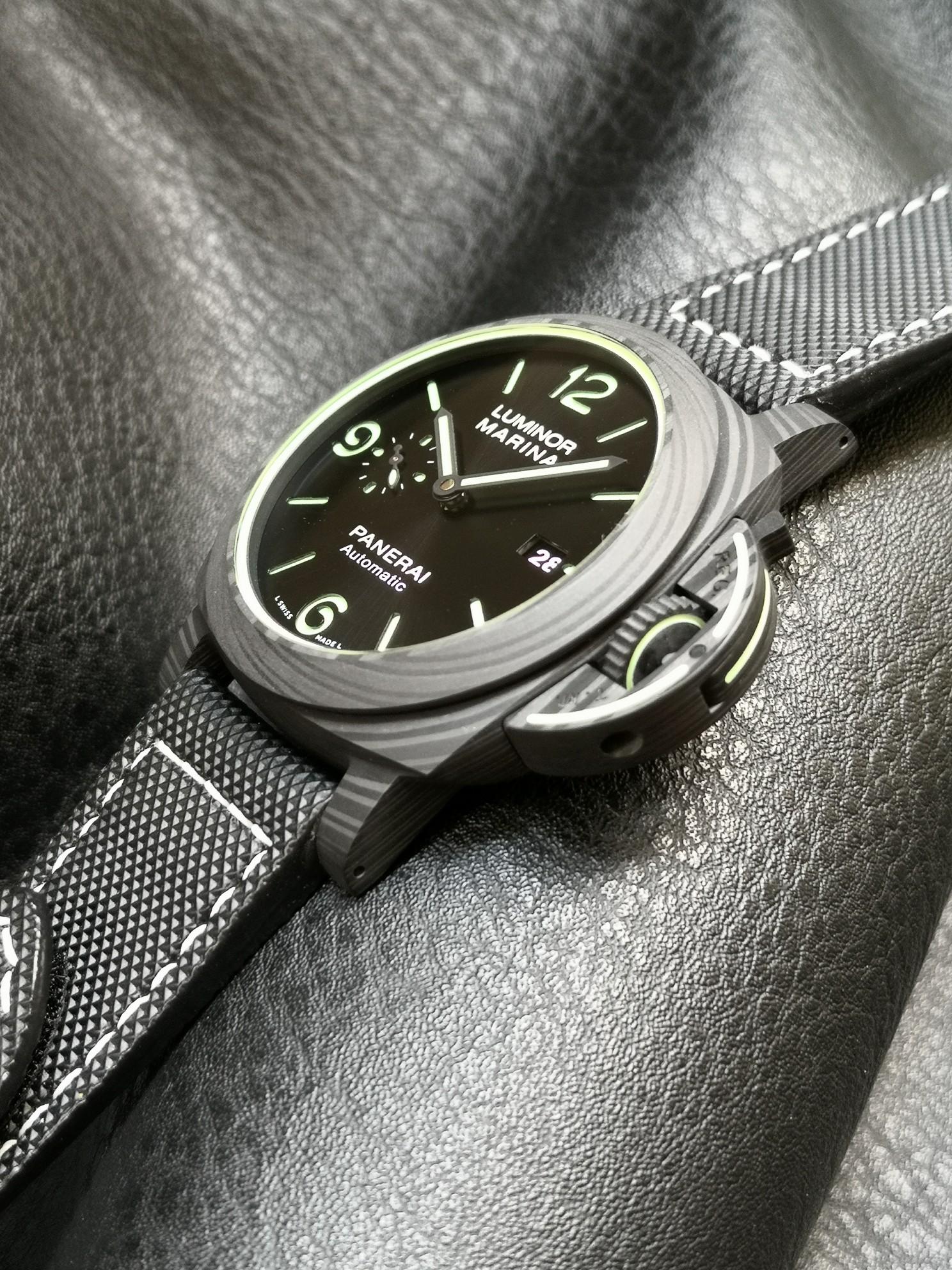 Panerai Vs 2020 :panerailuminor Pam01118 Sportech Watch Strap, Luminous Titaniumwatch Clasp-carbotech Case- Super-luminovaluminous Luminousluminor Marina automatic Dial ,p.9010 ,44