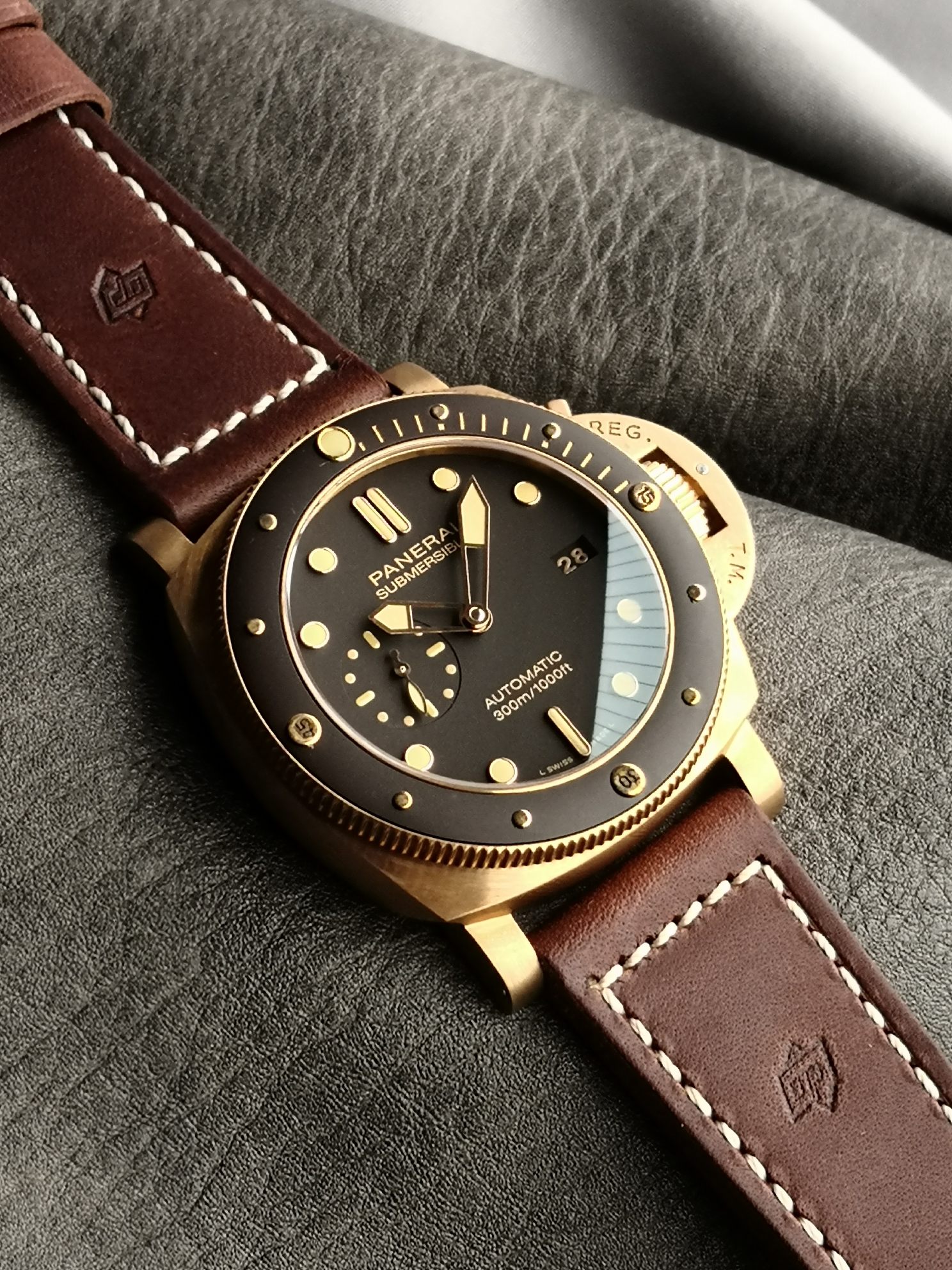 Panerai Radiomir, Luminor M ,42 47 968 671 Small Size1074 Vs :paneraisubmersible Pam00968 / Ceramic Watch Dial,p.9010