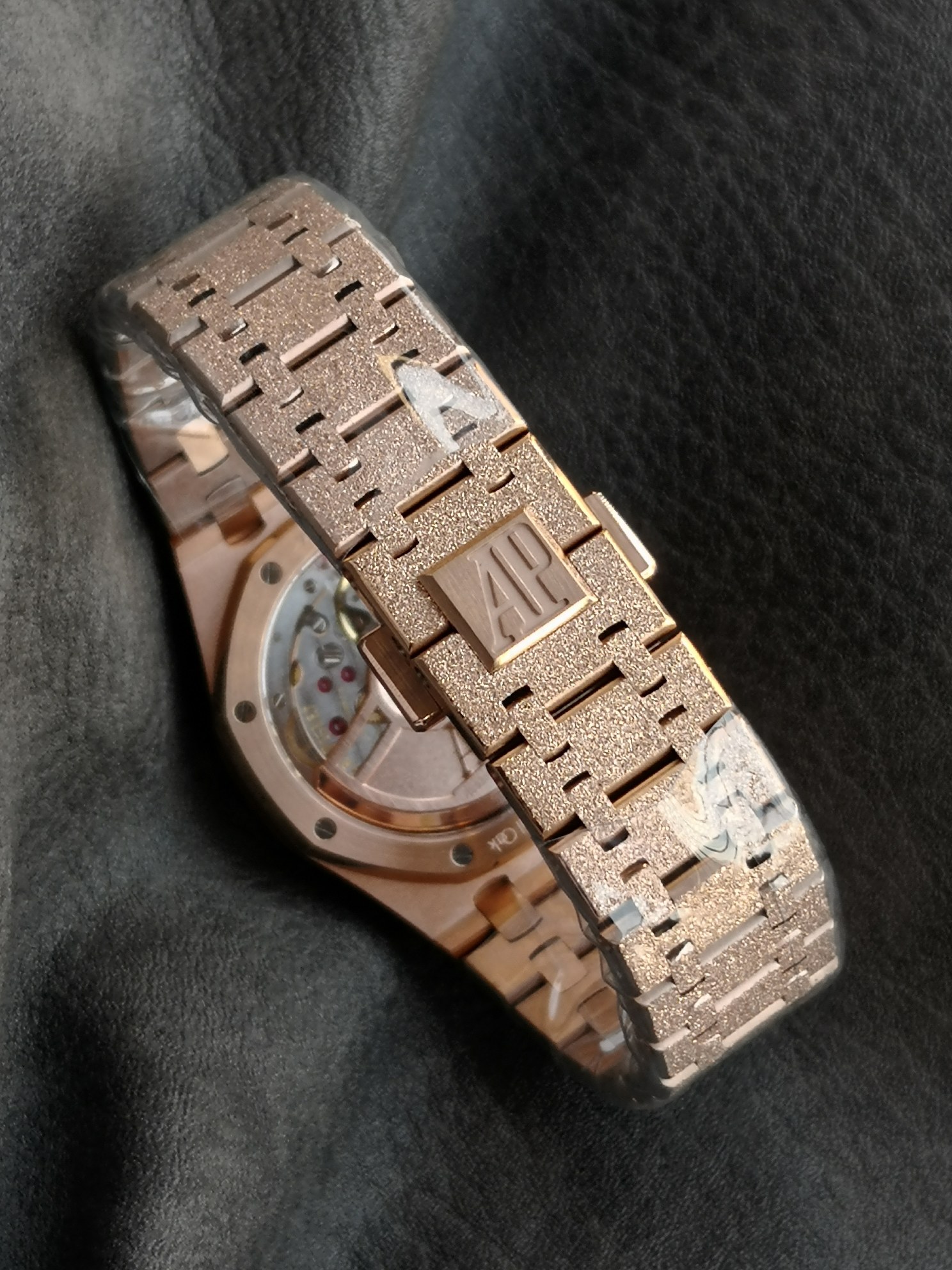 Audemars Piguet Omfaudemars 77350 77351 Mechanical Diameter34 watch Case Calibre 5800automatic Windingmovement, Rose Gold Plated steel Strap Dial Luminous Size