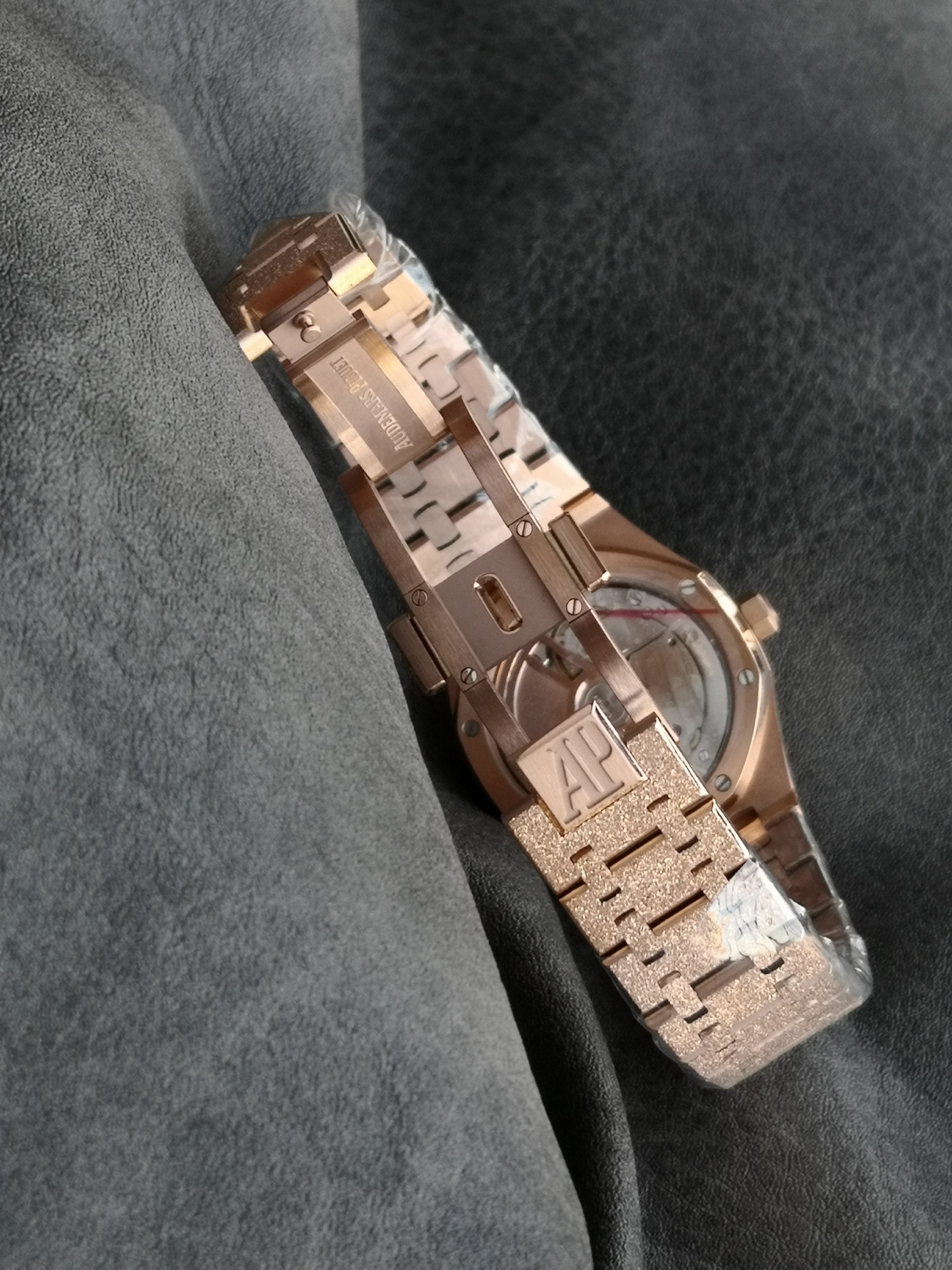 Audemars Piguet Omfaudemars 77350 77351 Mechanical Diameter34 watch Case Calibre 5800automatic Windingmovement, Rose Gold Plated steel Strap Dial Luminous Size