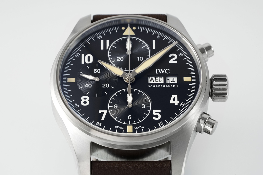 Iwc Zf V2 Iwc3777 Chronograph ,movement Original, ,watch Case Top 7750 Hands