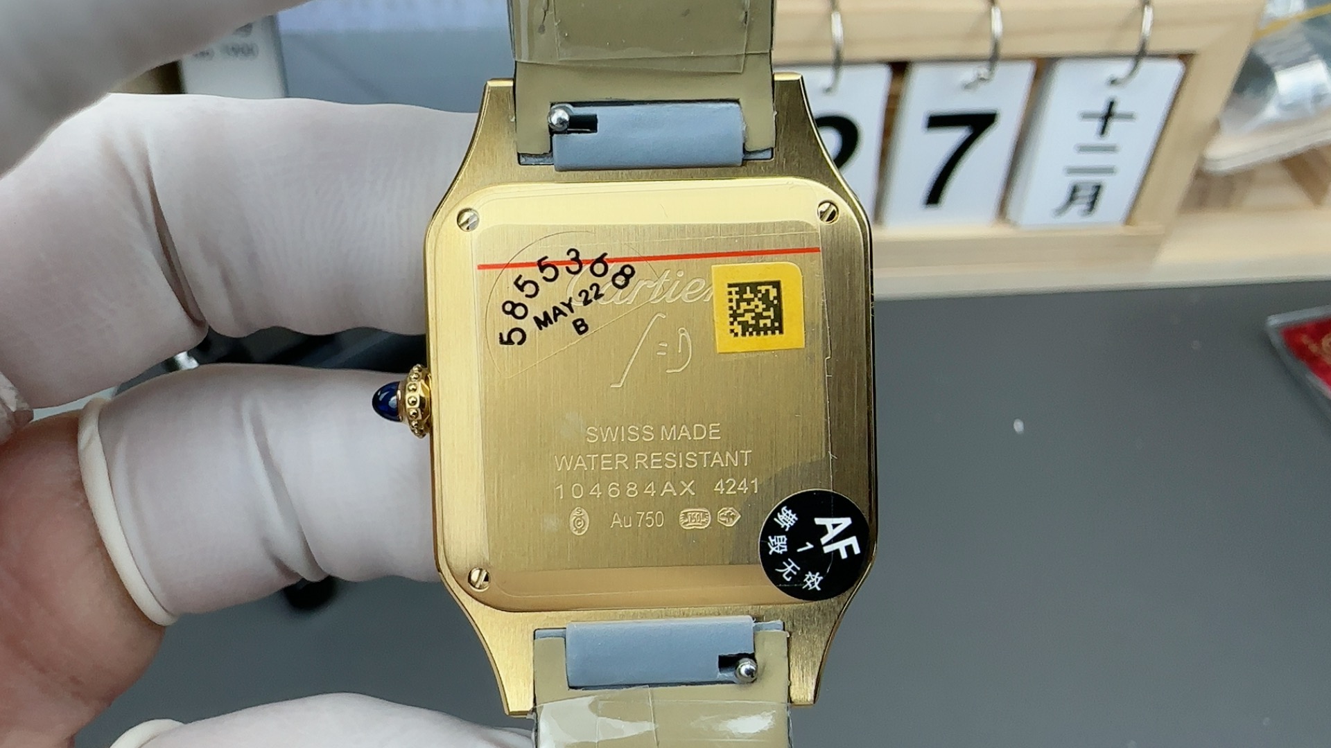 Cartier Afcartiercartier Quartz Movement: Case Diameter:small Size27.538 5 Watch Dial: Dial,gold Plated Hands,gold Crystal: Case,18k ,18krose Gold 1 Strap Waterproof :30