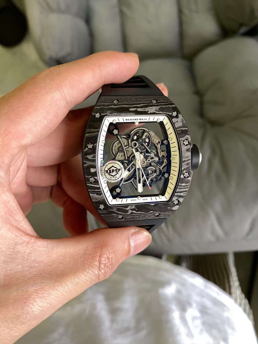 Richard Mille Aps Rm055 Watch Clasp Titanium Rmul2v2 Movement Case Strap