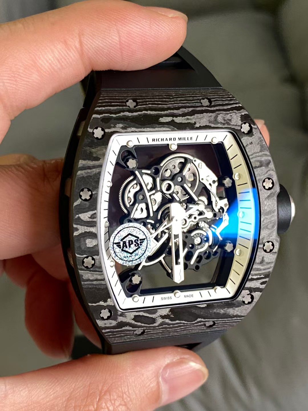 Richard Mille Aps Rm055 Watch Clasp Titanium Rmul2v2 Movement Case Strap