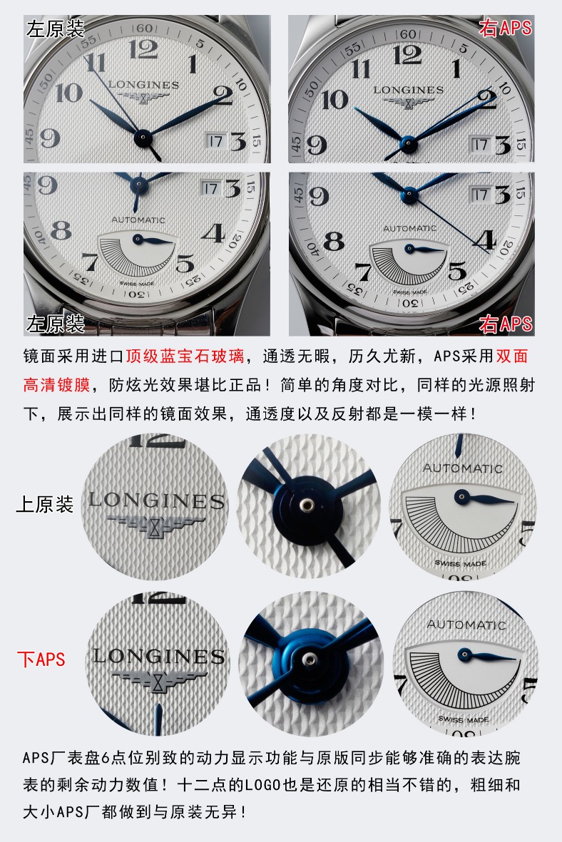 Aps Longines 1 Size40x10 .watch Casesize Original 2 3 Movement L602