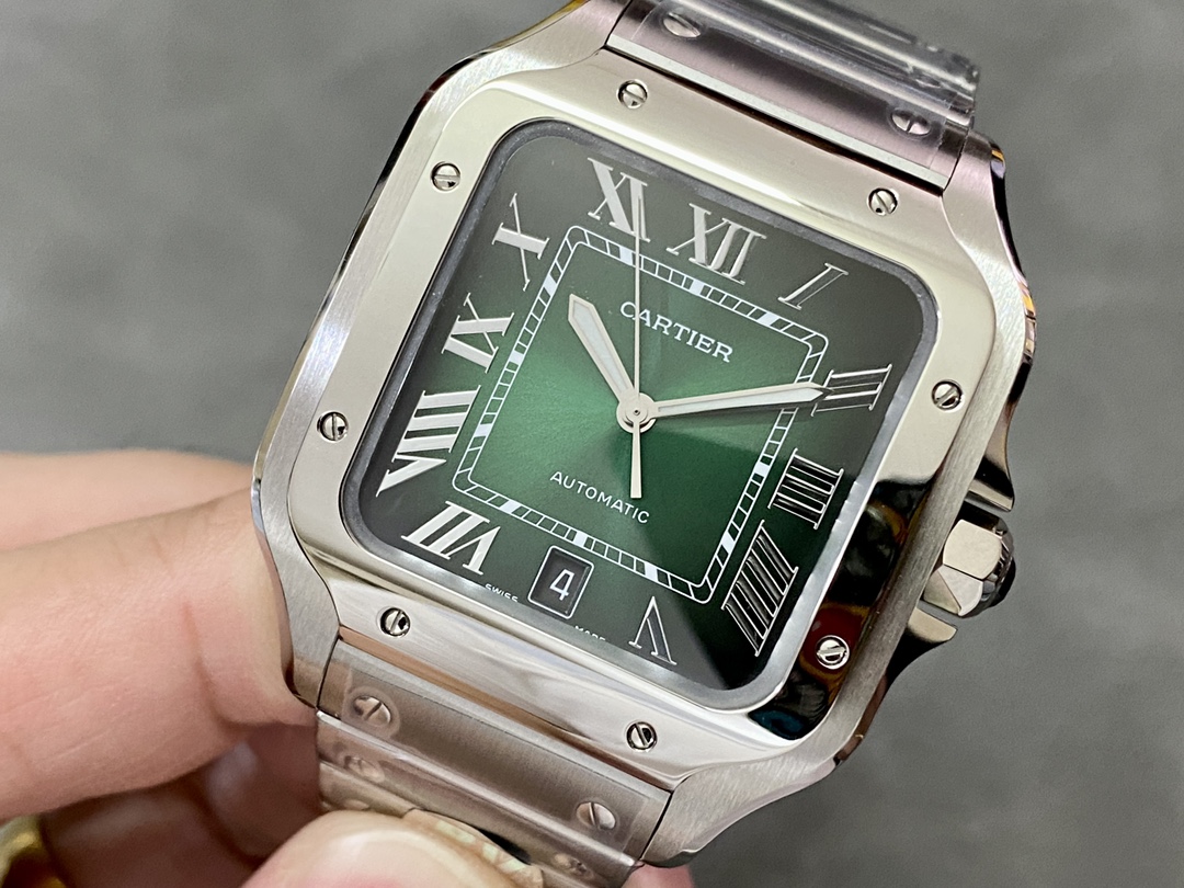 Cartier Bv -cartiersantos 1 :sapphire Crystalwatch Crystal 2 Watch Strap: 3 Case: ,adlc 4 5 Dial: 6 Size:5x39.8x9.38 mm 7 Movement: 9019