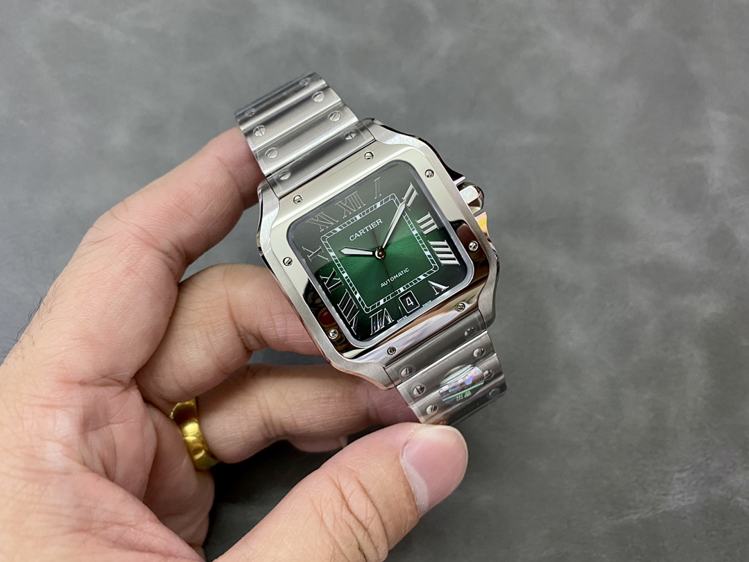 Cartier Bv -cartiersantos 1 :sapphire Crystalwatch Crystal 2 Watch Strap: 3 Case: ,adlc 4 5 Dial: 6 Size:5x39.8x9.38 mm 7 Movement: 9019