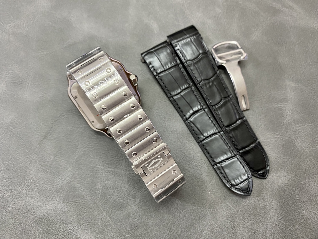 Cartier Bv -cartiersantos 1 :sapphire Crystalwatch Crystal 2 Watch Strap: 3 Case: ,adlc 4 5 Dial: 6 Size:5x39.8x9.38 mm 7 Movement: 9019