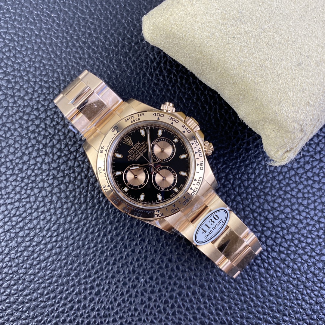 Rolex Clean/c Rolexrose Gold Plated 4130 movement904l 40mm