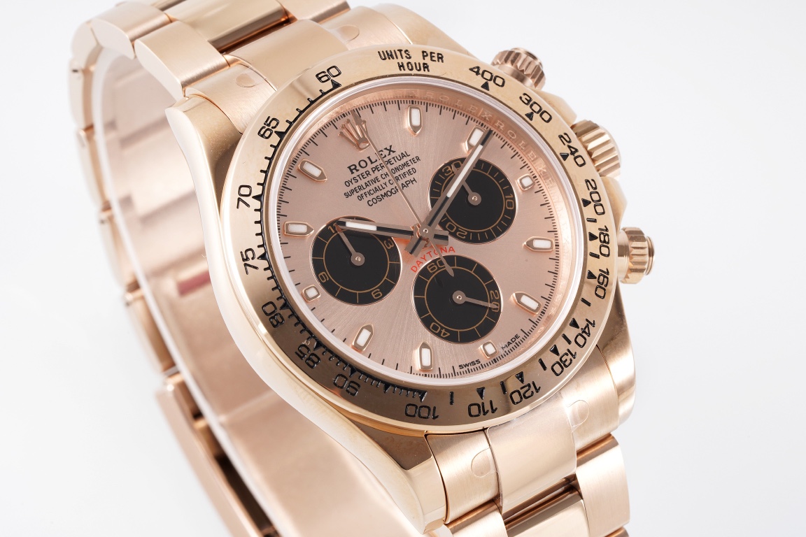 Rolex King Daytona 4130 A Original1 1 Size:40 mm 12.2 Watch Dial Luminouswatch Hands movement Ar 904lwatch Strap, Rose Gold Plated 18k