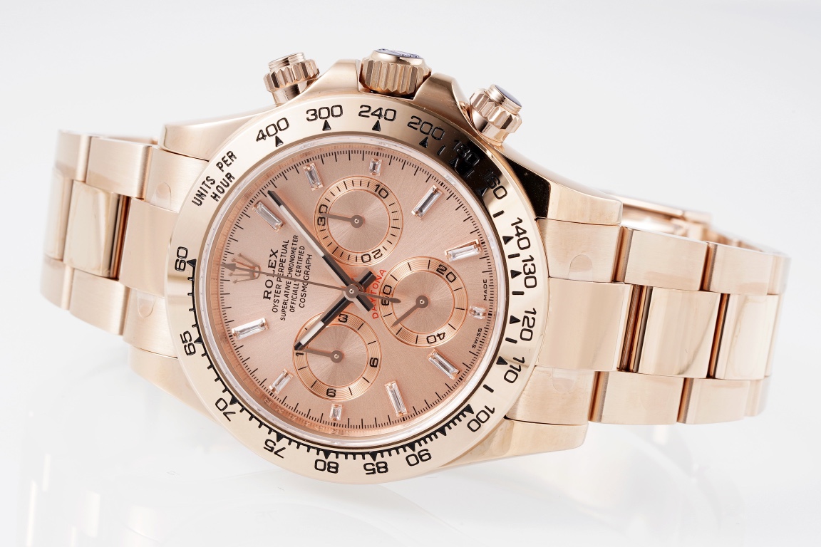 Rolex King Daytona 4130 Original1 1 Size:40 mm 12.2 Watch Dial Luminouswatch Hands movement Ar 904lwatch Strap, Rose Gold Plated 18k
