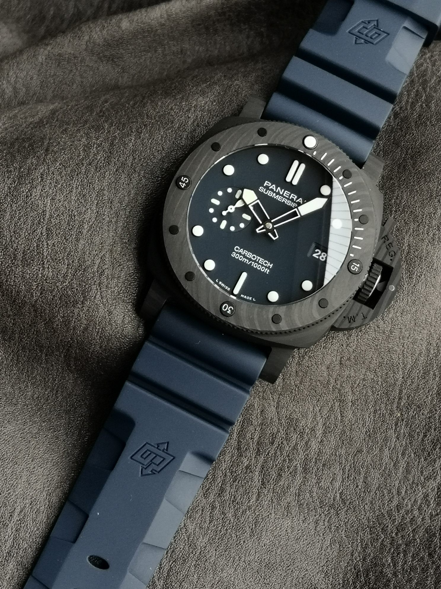 Panerai Sb Pam01232 Watch Case Strap, Dial, P.900 Mechanical,44