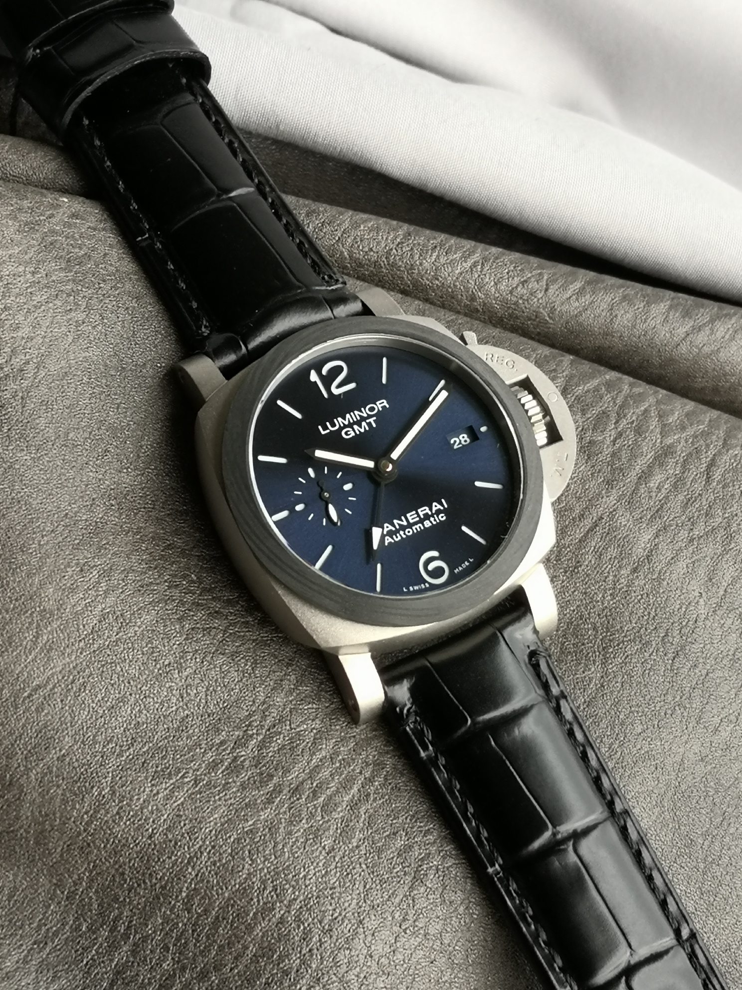 Panerai Sb Pam01279 Titaniumwatch Case Watch Strap, Luminous .3 Date Display,9 Cal.p.9010 Mechanical,42