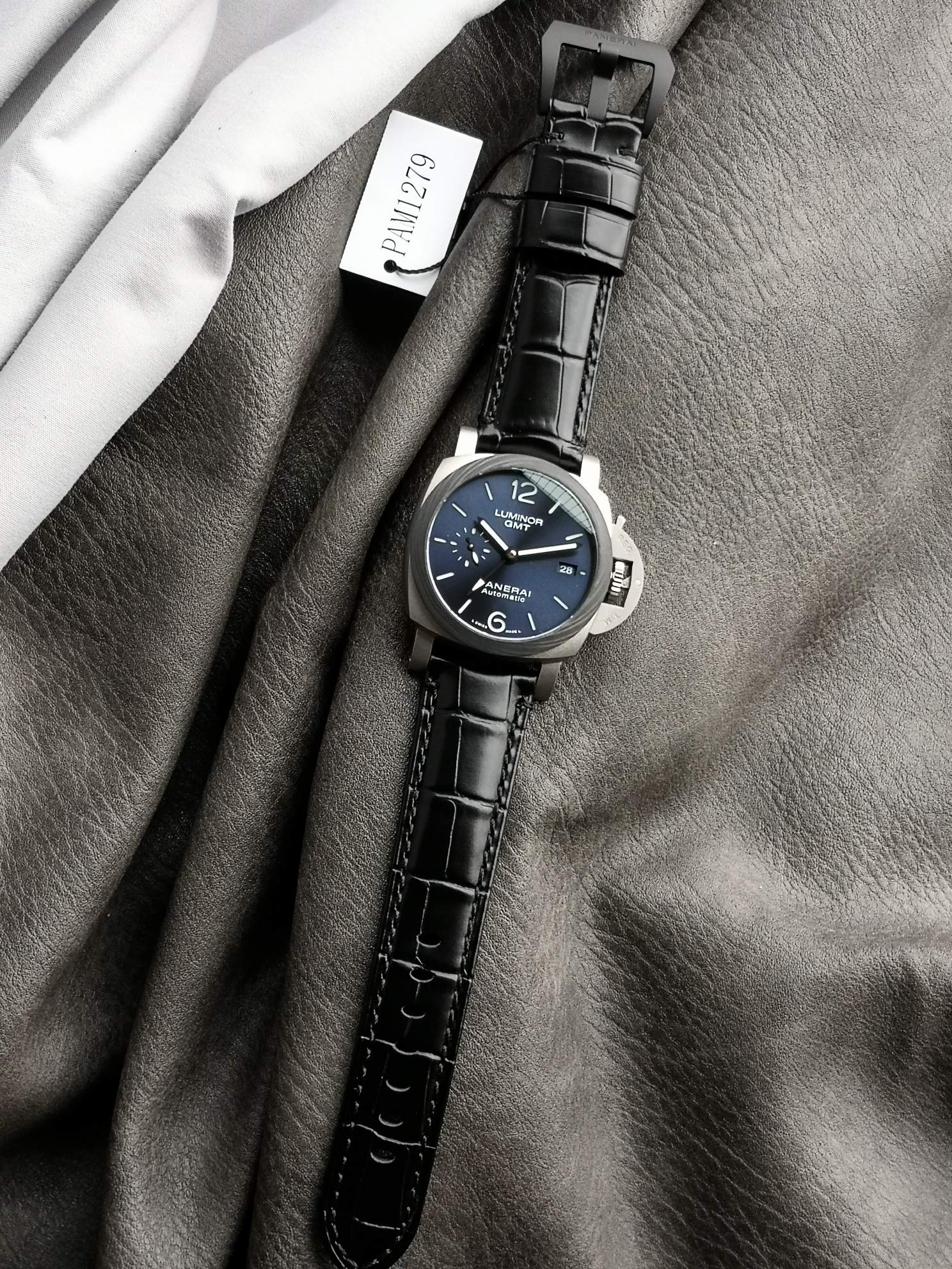 Panerai Sb Pam01279 Titaniumwatch Case Watch Strap, Luminous .3 Date Display,9 Cal.p.9010 Mechanical,42