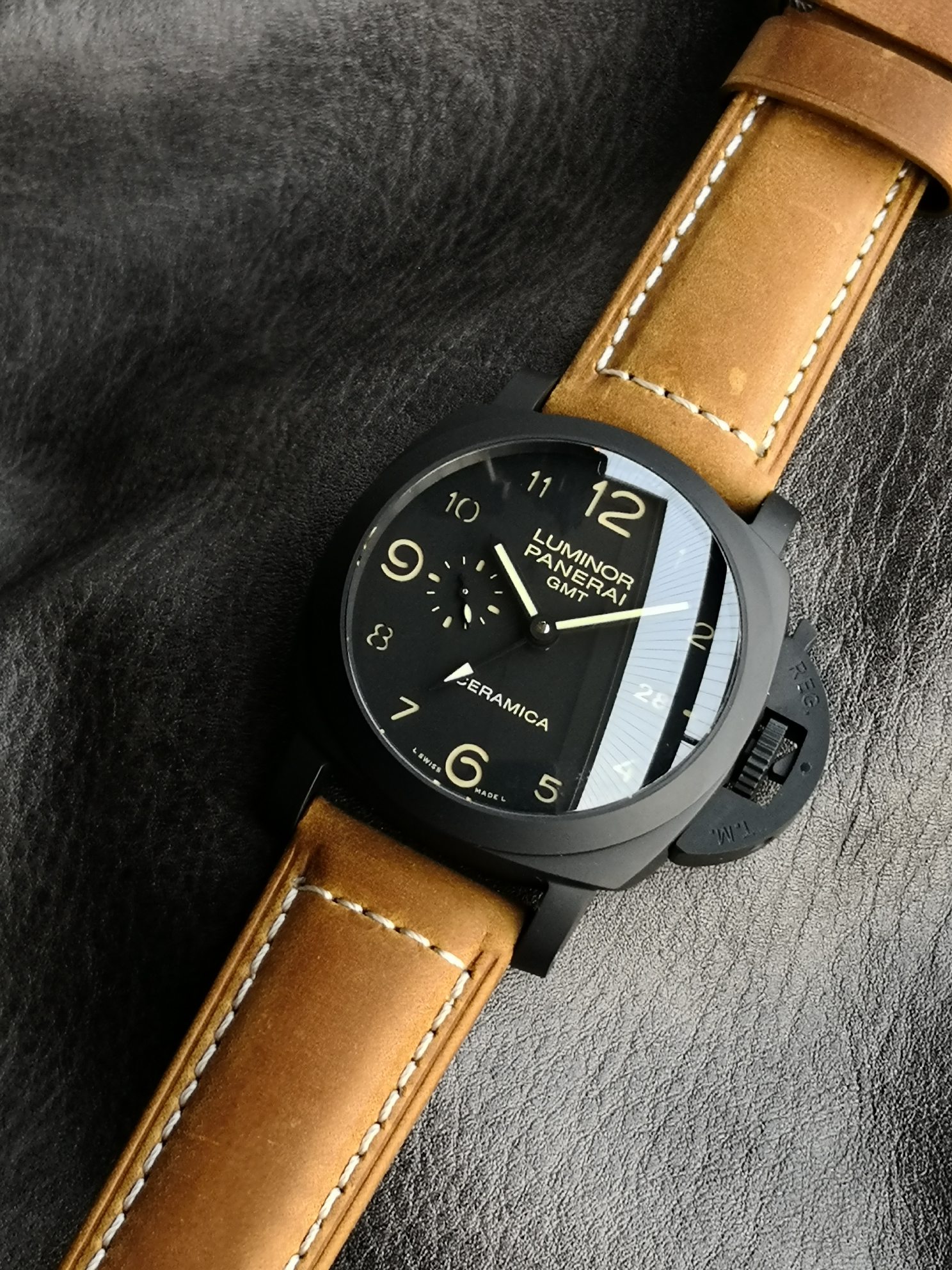 Panerai Sb :panerailuminor 1950 Pam00441 ,ceramicwatch Case,9001 Mechanical,44