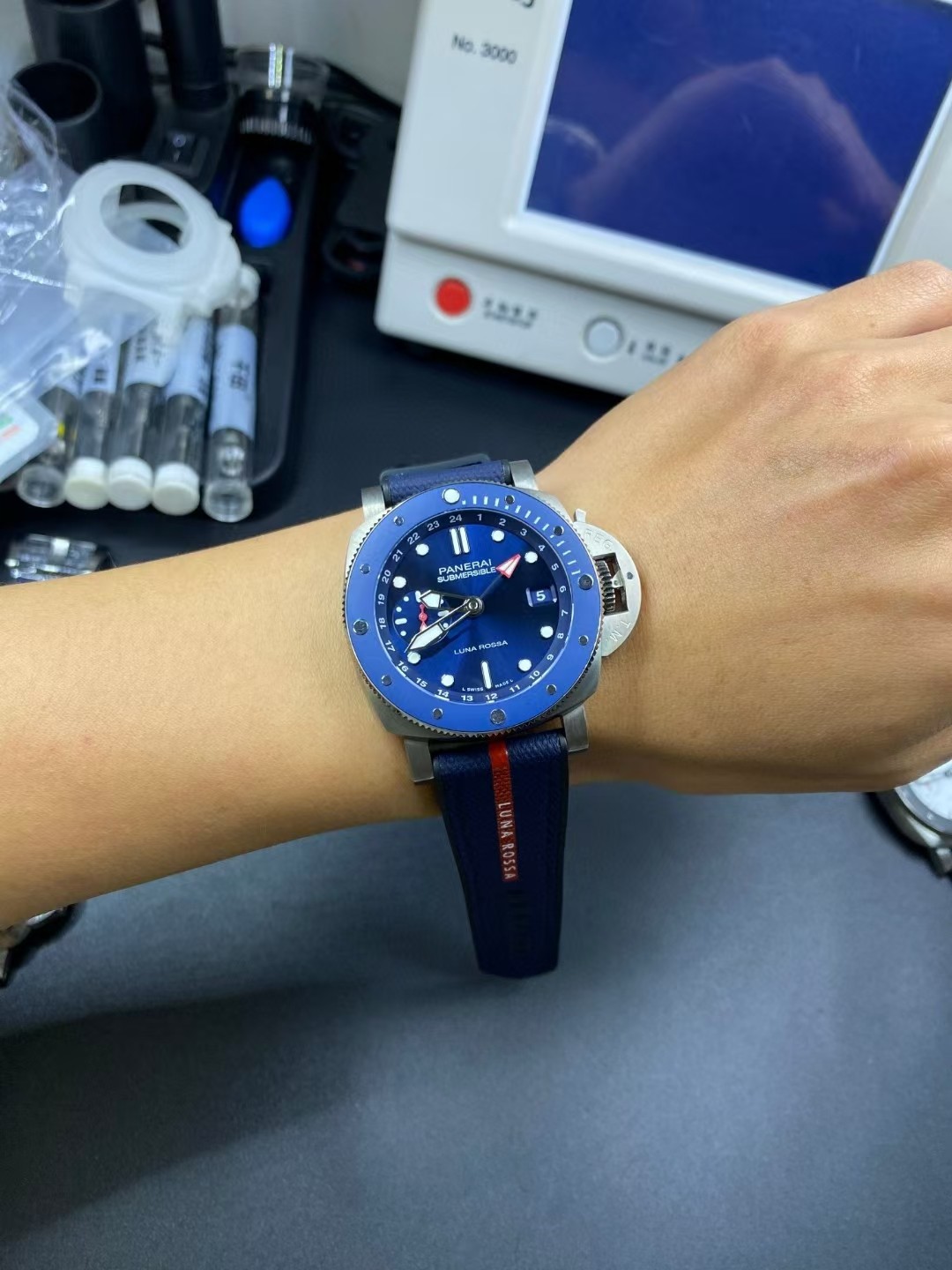 Panerai Vspanerai1507 Gmt P9000 movement P900 42diameter Watch Dial Titaniumwatch Case