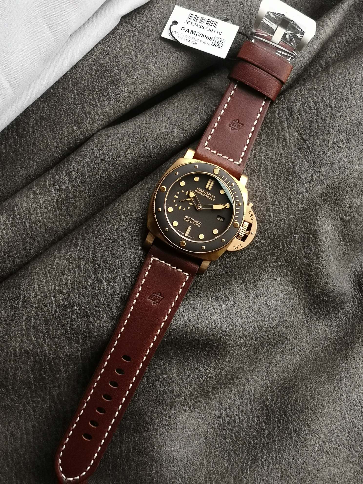 Panerai Vs Pam00968 Watch Case Strap, Dial, Cal.p.9010 Mechanical,47