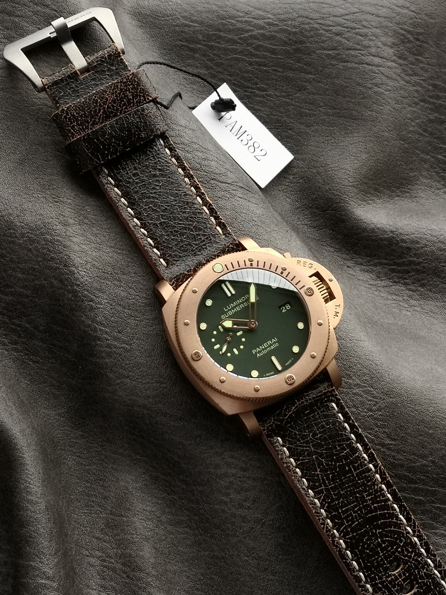 Panerai Vs Pam 00382 Watch Case Strap, Dial, Cal.p.9000 Mechanical,47