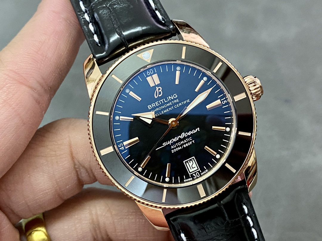 Breitling Tw 42 mm Ceramic 120 Cnc ,originalmold Opening. Watch Hands Luminous, Original Strap