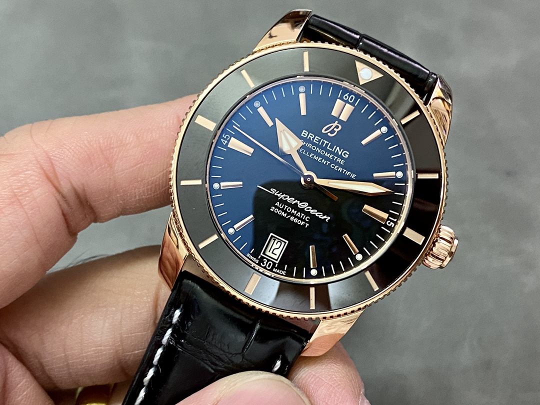 Breitling Tw 42 mm Ceramic 120 Cnc ,originalmold Opening. Watch Hands Luminous, Original Strap