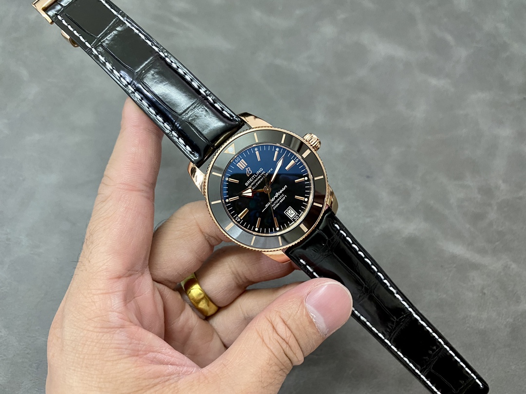 Breitling Tw 42 mm Ceramic 120 Cnc ,originalmold Opening. Watch Hands Luminous, Original Strap